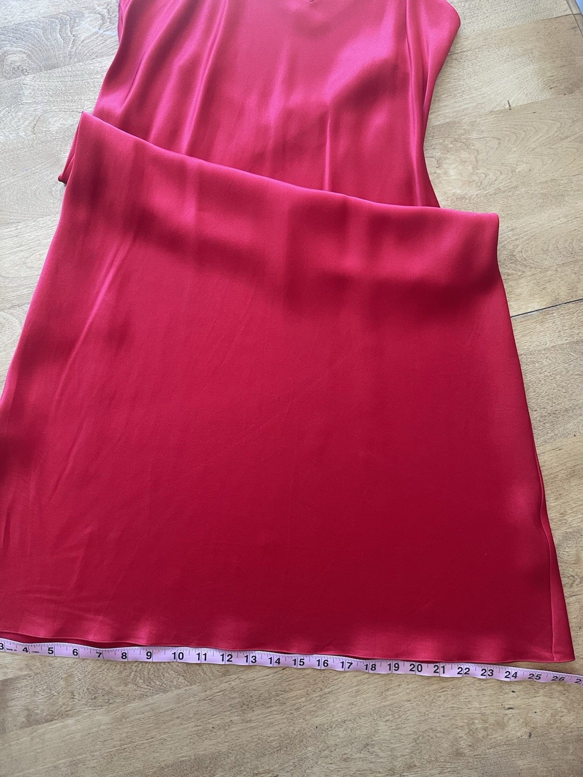Vintage 80s Victoria’s Secret Gold Label Silk Slip Dress Size Medium Red Chemise