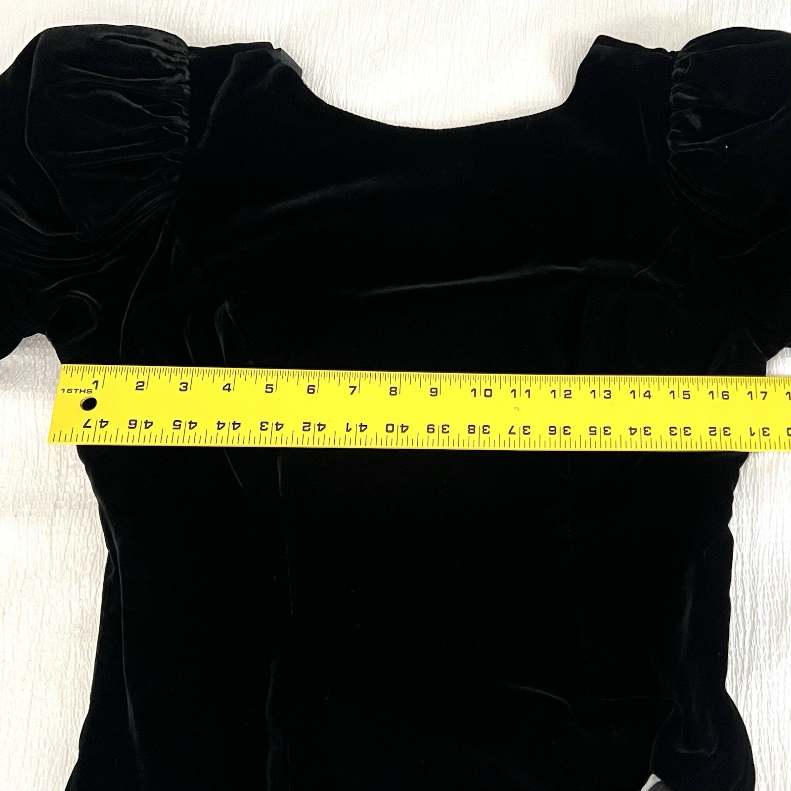 VTG 80’s ACT 1 New York Black Velvet & Taffeta Dress Satin Back Bow Sz 9-10 USA