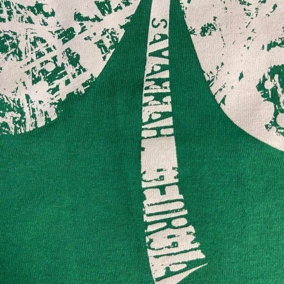 Savannah Georgia Lucky Shirt with clover Small Retro green and white