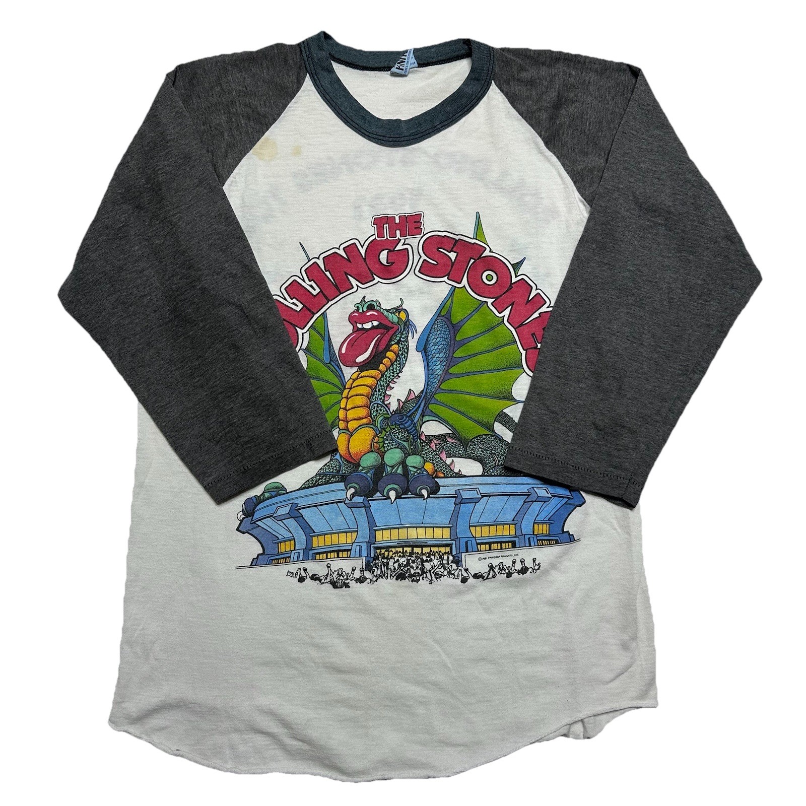 Vintage 1981 Rolling Stones Tour Baseball Shirt SOLD OUT Dragon Authentic Large