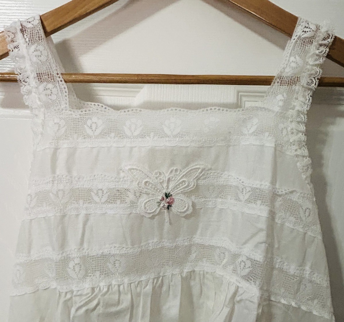 Night Flowers New York 100% Cotton Midi Dress Nightgown Cottagecore Petite 12205