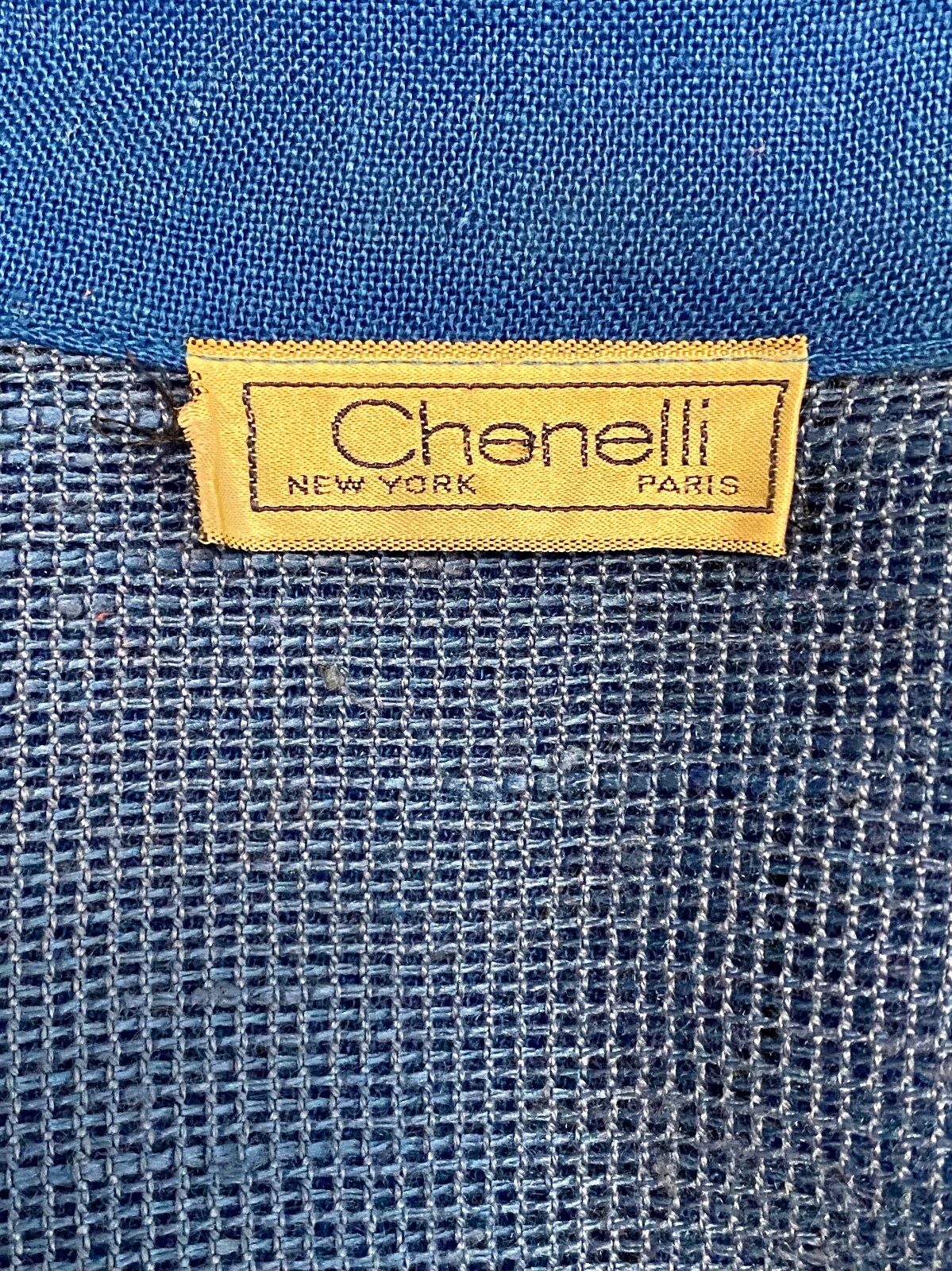 Vintage 1980’s- 90’s COBALT blue lightweight rayon/flax blend dress by Chenelli