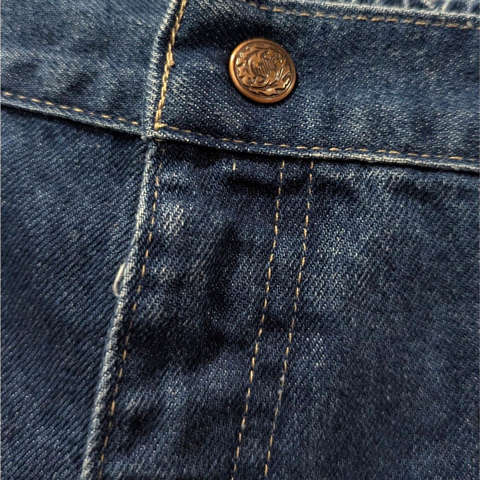 Vtg 70s High Waist Mom Jeans Medium Wash Patch Pocket Sz 16 Normcore Heritage