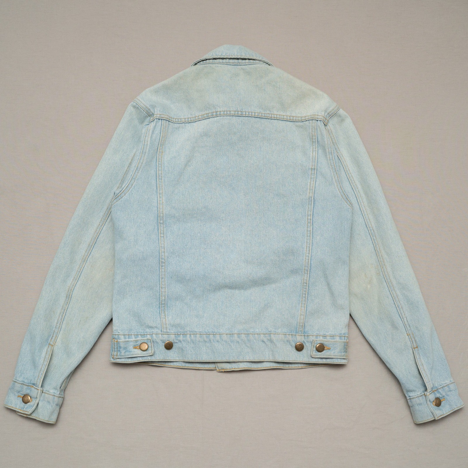 Vintage 90s American Apperel Distressed Lightwash Denim Type 3 Jacket USA Made S