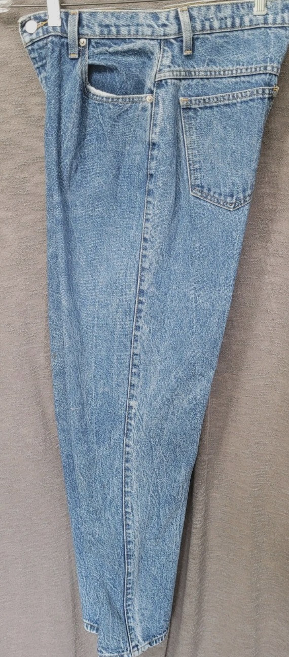 Vintage 80s 90s Streetwear Womens Acid Wash Relaxed Tapered Leg Denim Jeans30x30
