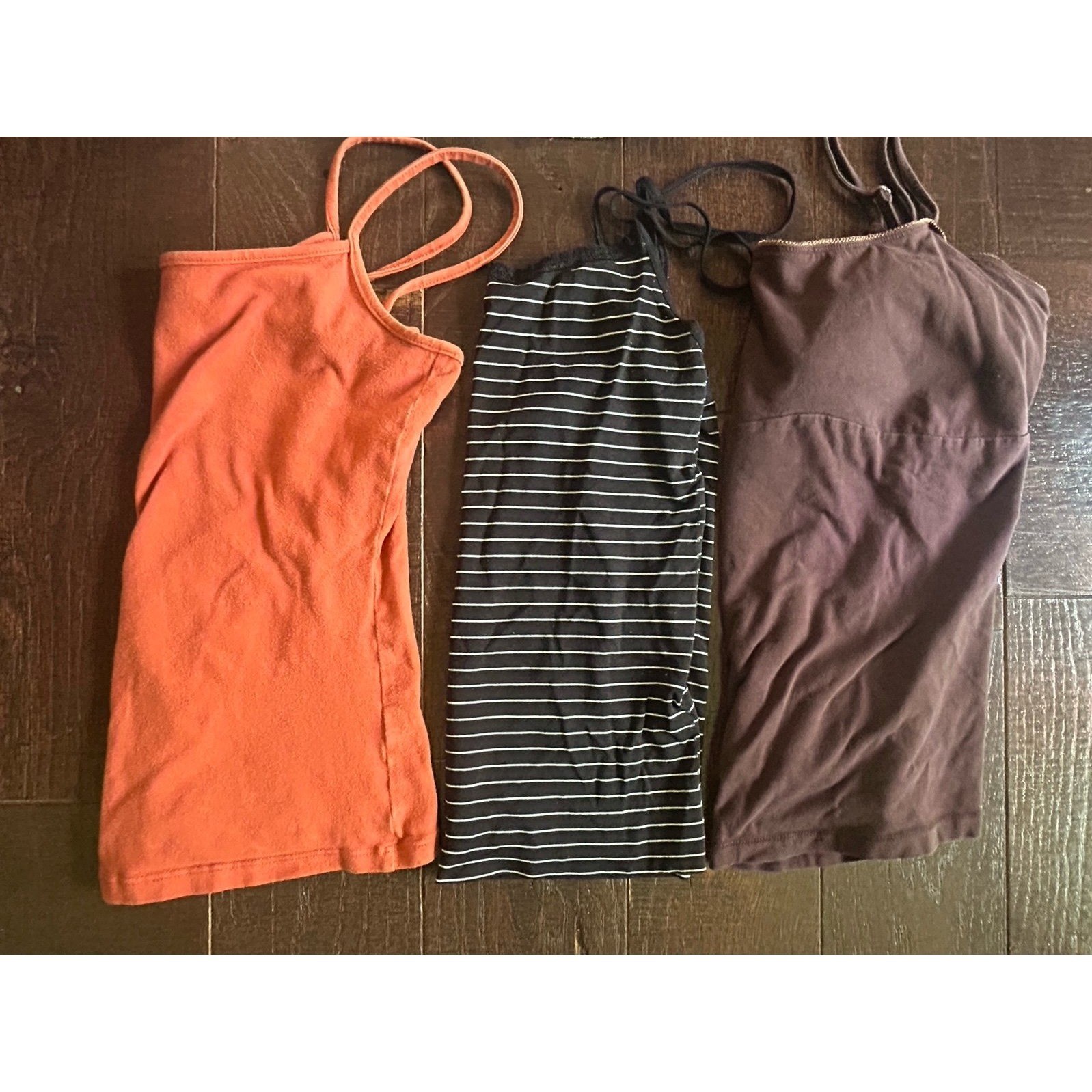Y2K Women’s Bundle Size Large Tube Top Pearl Button Spaghetti Strap Tank Shirt