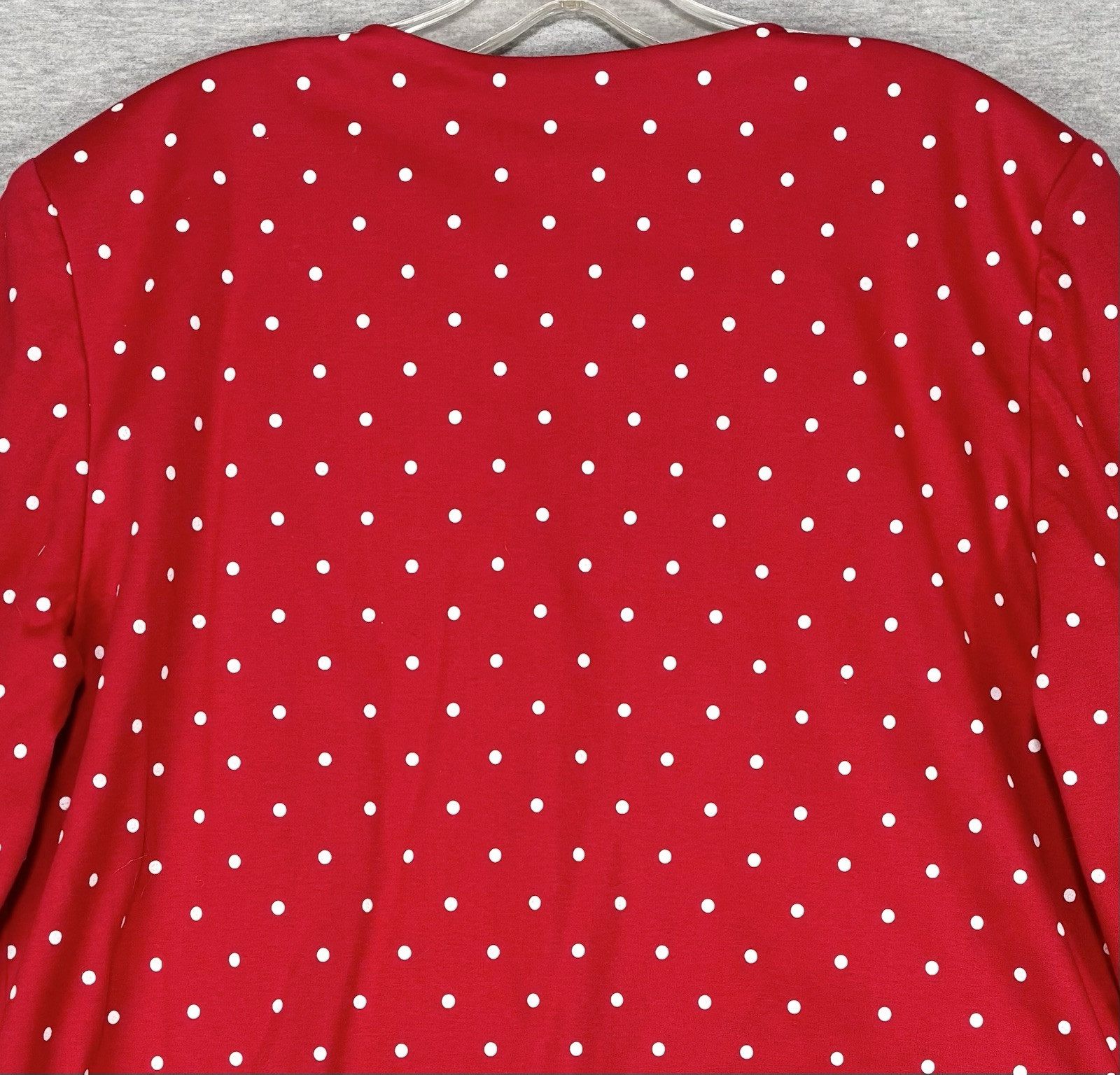 Vintage 80s Ned Gould Red White Polka Dot Midi Skirt & Cardigan Set Size 12(M/L)