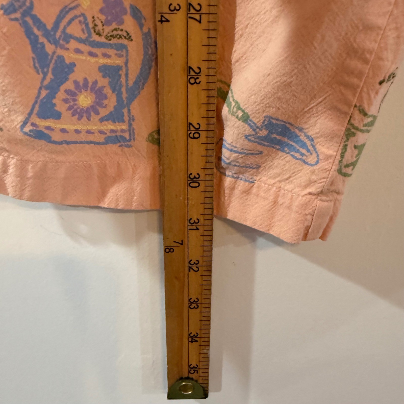 Vintage Peach Garden 100% Cotton Print Set Cottagecore Grannycore Gardencore