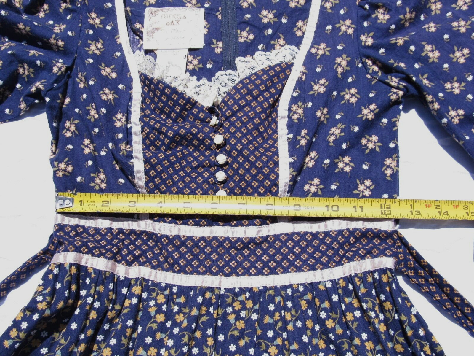Vtg Gunne Sax Dress Jessica McClintock Prairie Cottage Core Western Victorian