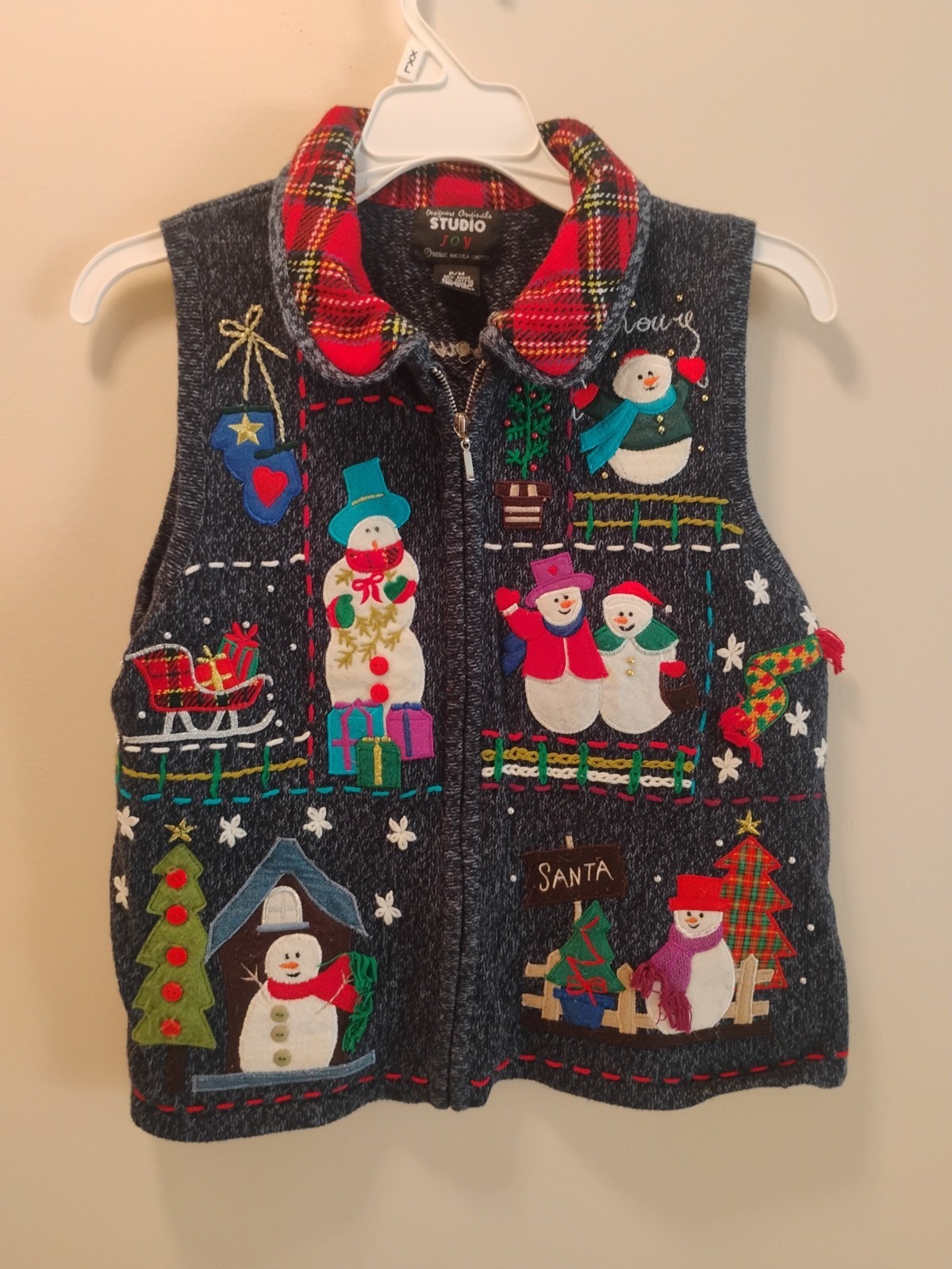 Designers Originals Studio Joy Christmas Sweater Vest Lot Of 3. Size PM. 'Ugly’