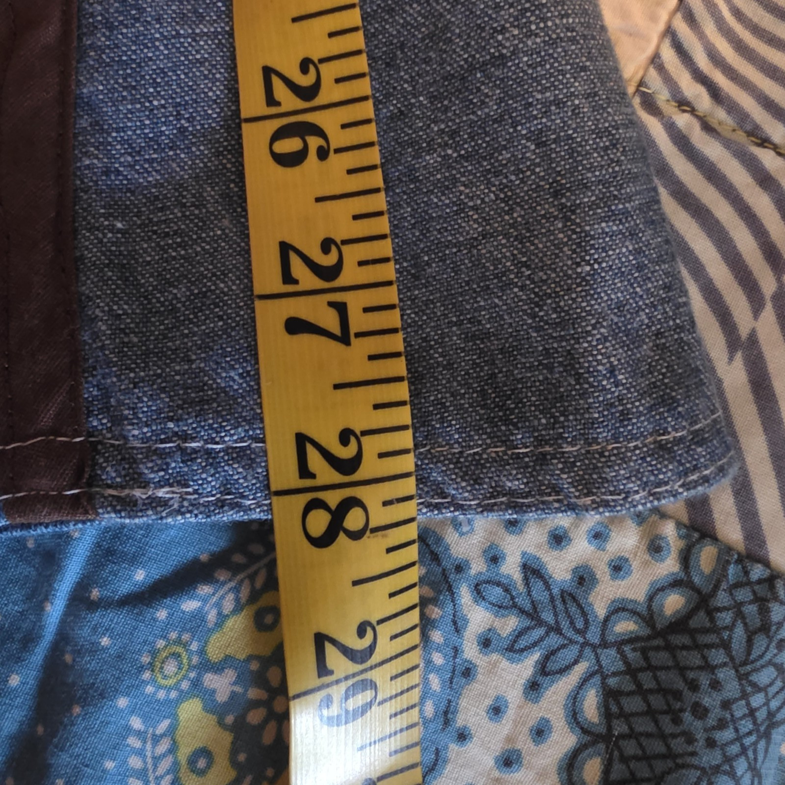 Vintage Maverick 70s Bell Bottom Jeans Blue Denim High Waist Flare USA 13/14