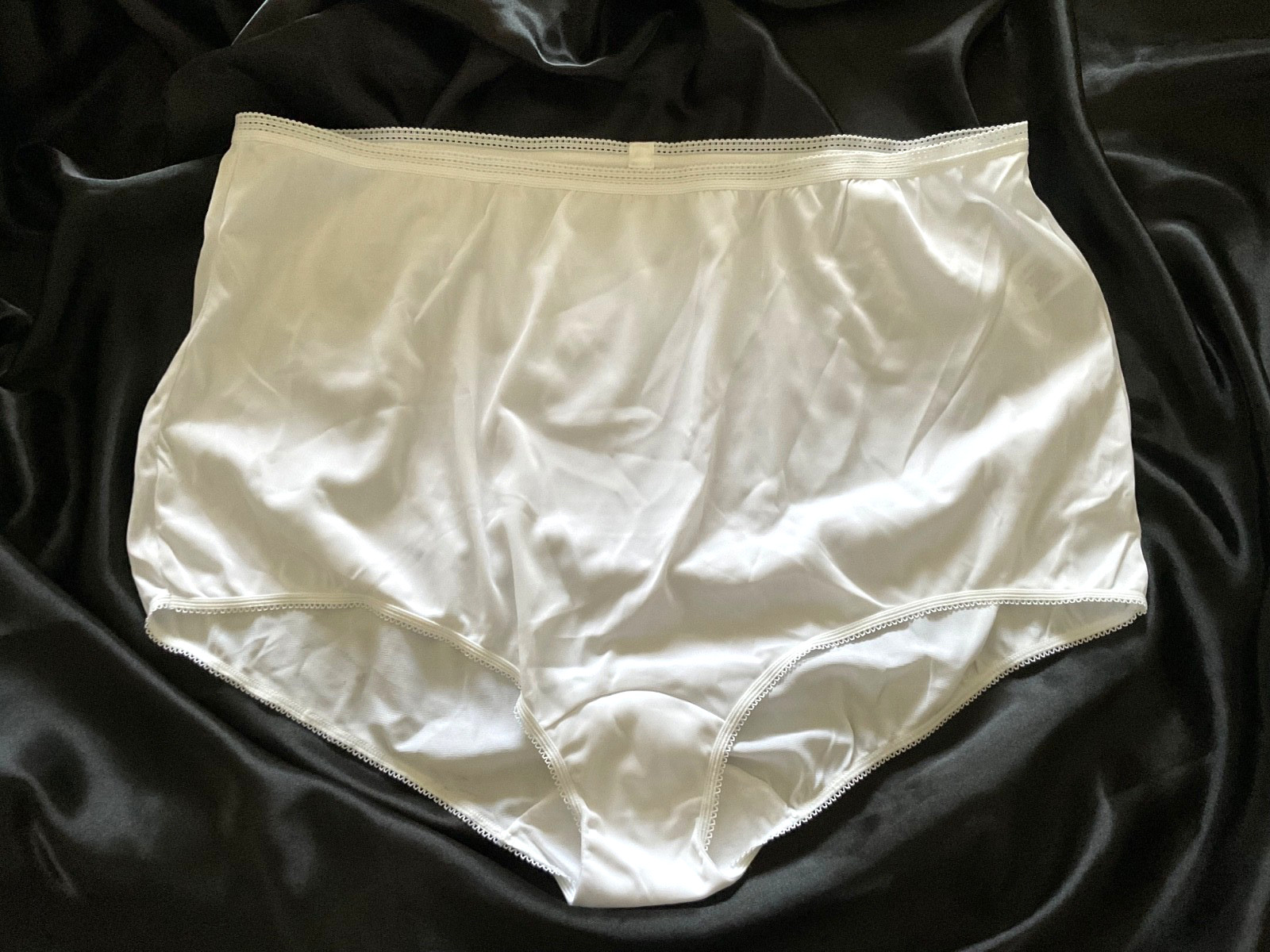 VTG Sears Panty Briefs Silky White Mushroom Gusset Panties Size 11 Granny Pantie