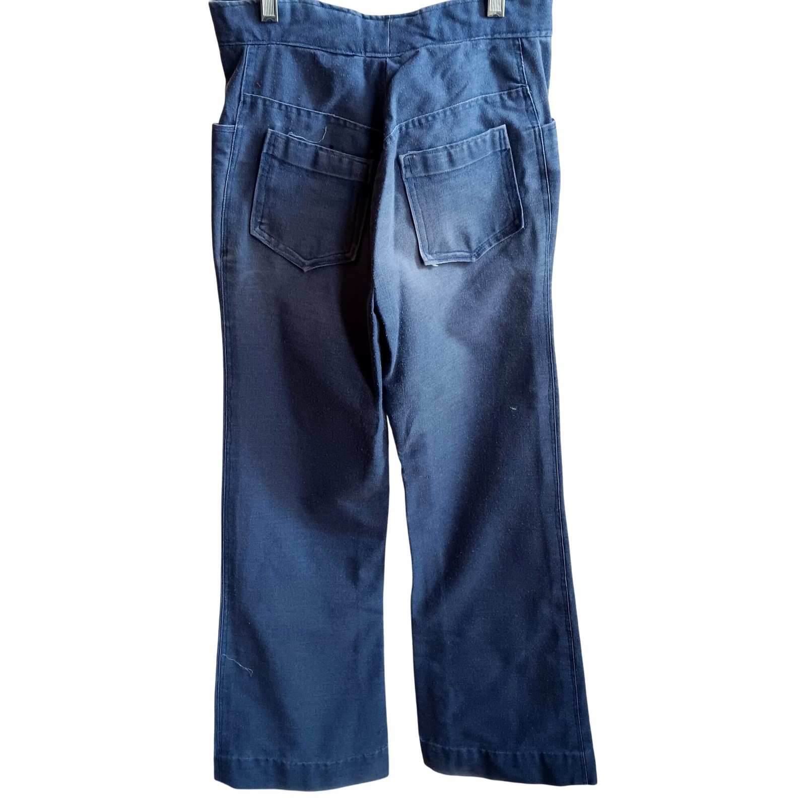 True Vintage Bellbottom Jeans 27×30 1970’s Handmade Hippy Distressed Faded USA