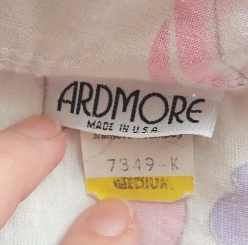 Vintage Ardmore Pastel Floral Button Down Shirt Size Medium