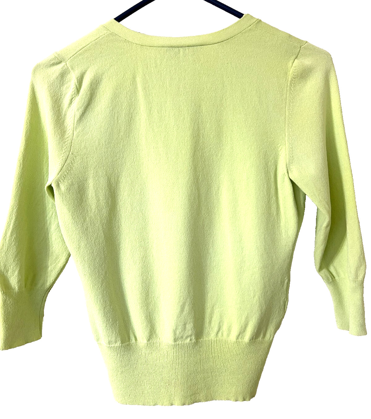 Y2K Ann Taylor Lightweight 2-Piece Sweater + V-Neck Tank Lime Green Sz XSP EUC