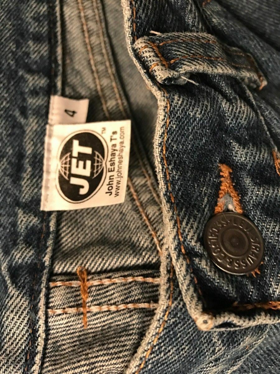 VTG 70 STYLE WOMENS 30 JET JOHN ESHAYA LEVIS FLARE HIPPY DISCO DENIM JEANS PANTS