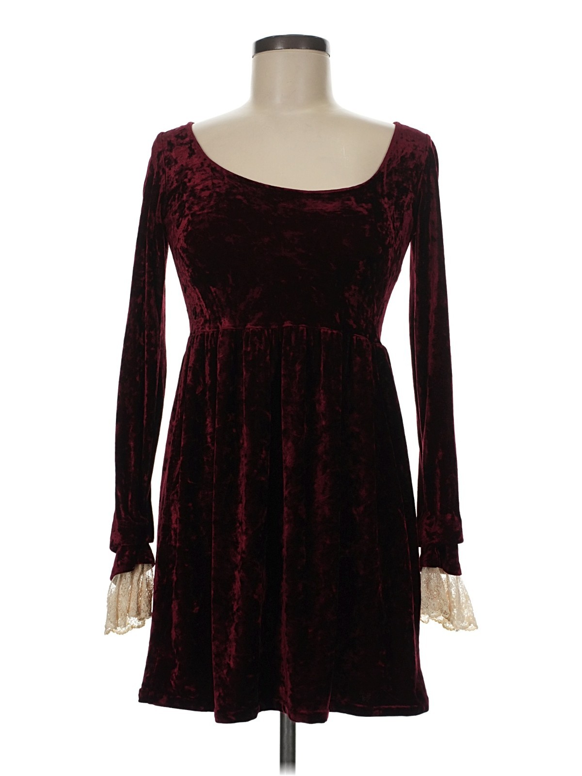 CONTEMPO CASUALS Crushed Velvet Babydoll Dress Medium 1990s VINTAGE RARE EUC