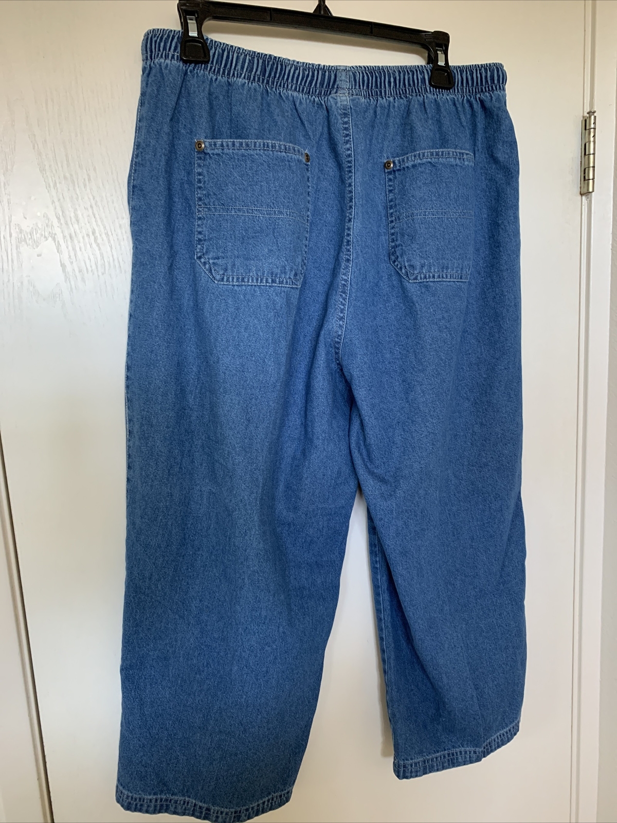 Cascade Blues 3 Pairs Elastic Waist Capri Pants VTG Denim Women’s Jeans Size L