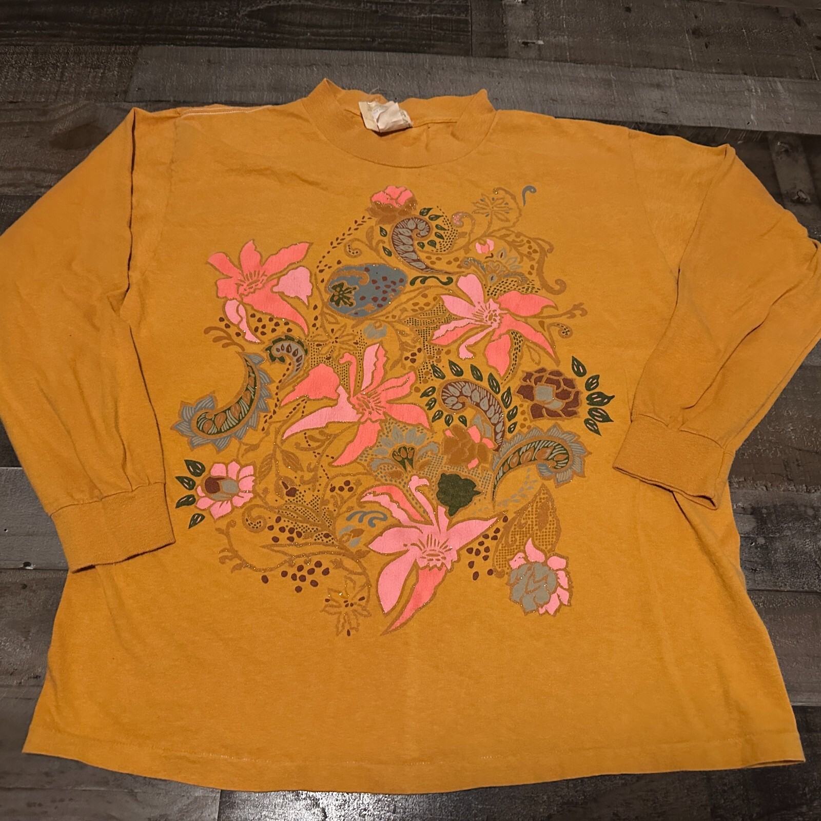 Vintage 1988 EZL by Marcy 'N Me T-Shirt Adult „One Size Fits All” Floral PRINT