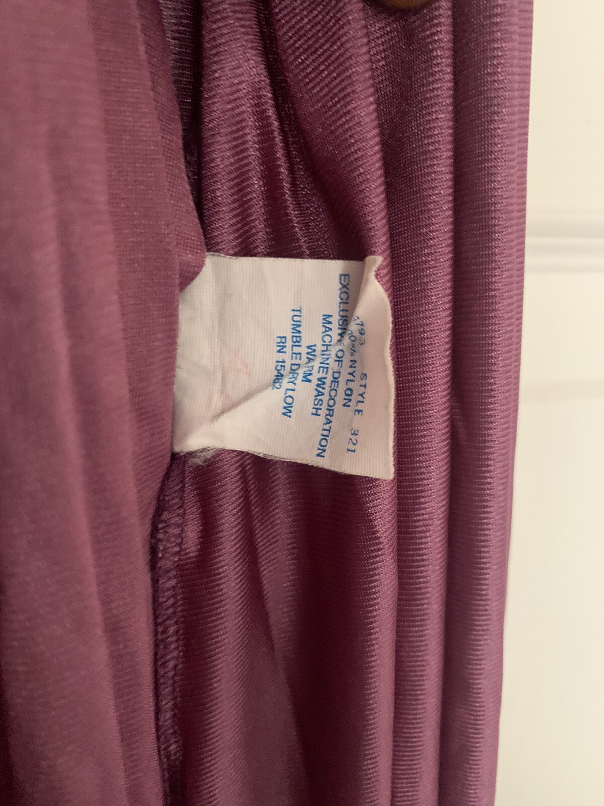 Vtg 2pc Set Dutchess Individually Yours Sz 13 Long Nightgown, Purple, Nylon USA