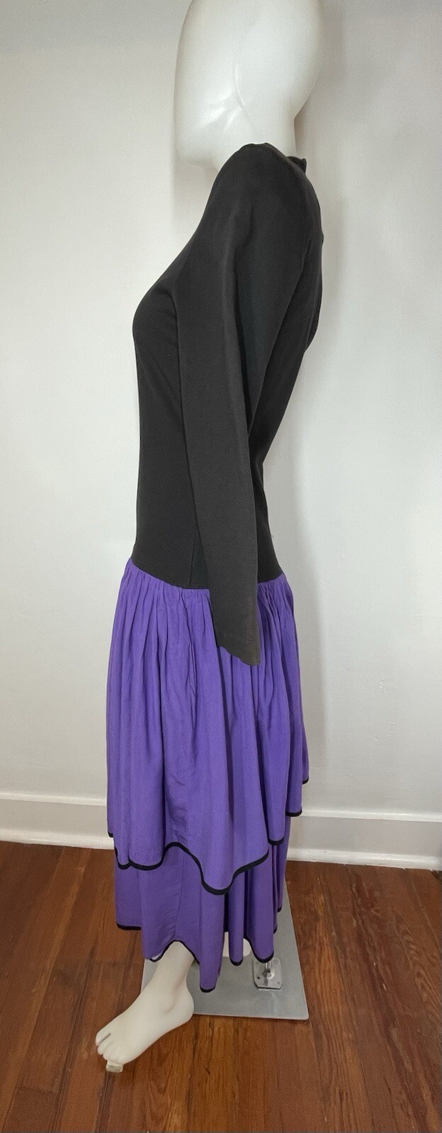 BARBOGLIO Cristina Jan VTG Dress Maxi Layered SZ 6 ( Heavy Wear Flaws