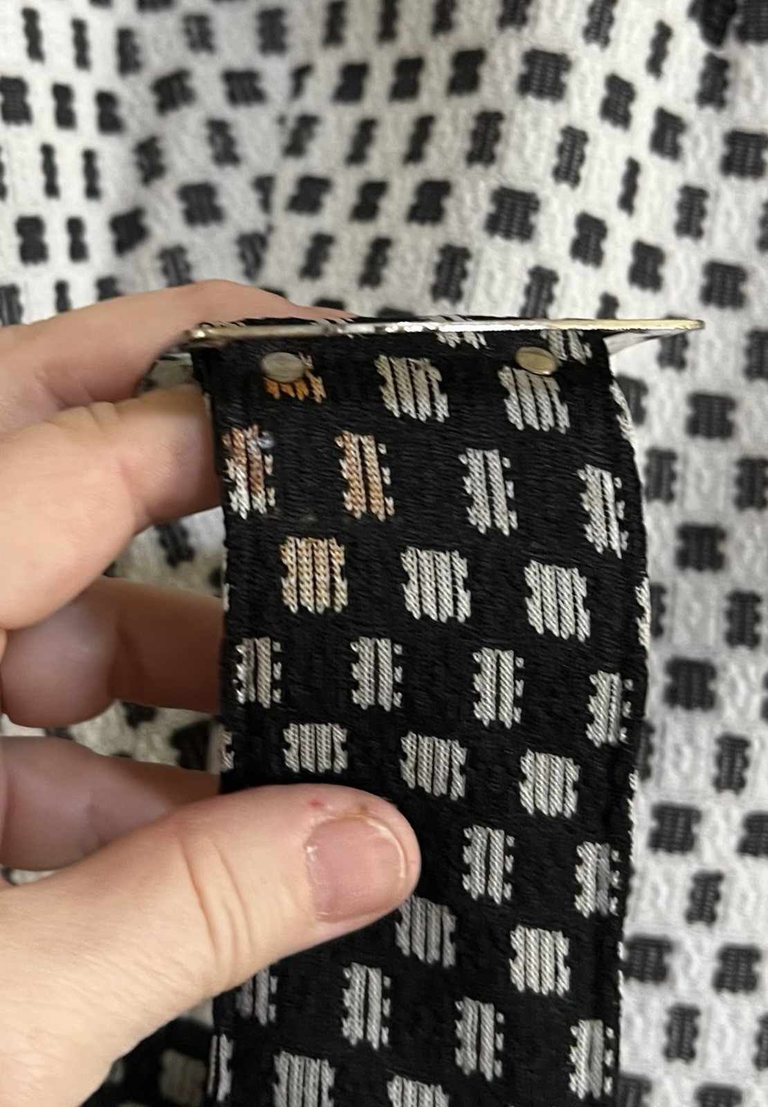 NOS Vintage MOD DRESS 1960-1970’s Black/White Polyester MCM Sz S READ Details