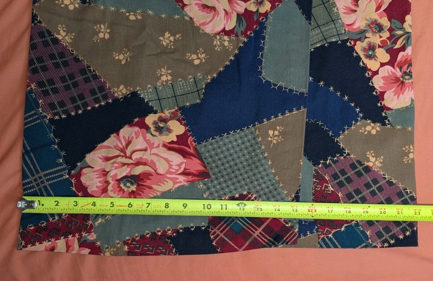 Vntg 90s Wrap Skirt Cambridge Dry Goods Patchwork Cotton Cottagecore Boho Maxi L