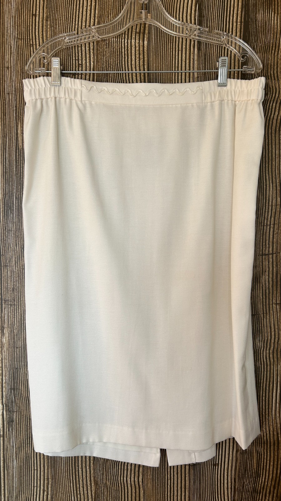 VTG R&M Richards Karen Kwong Ivory Suit Sz 14W Ivory Embroidered Bride Wedding