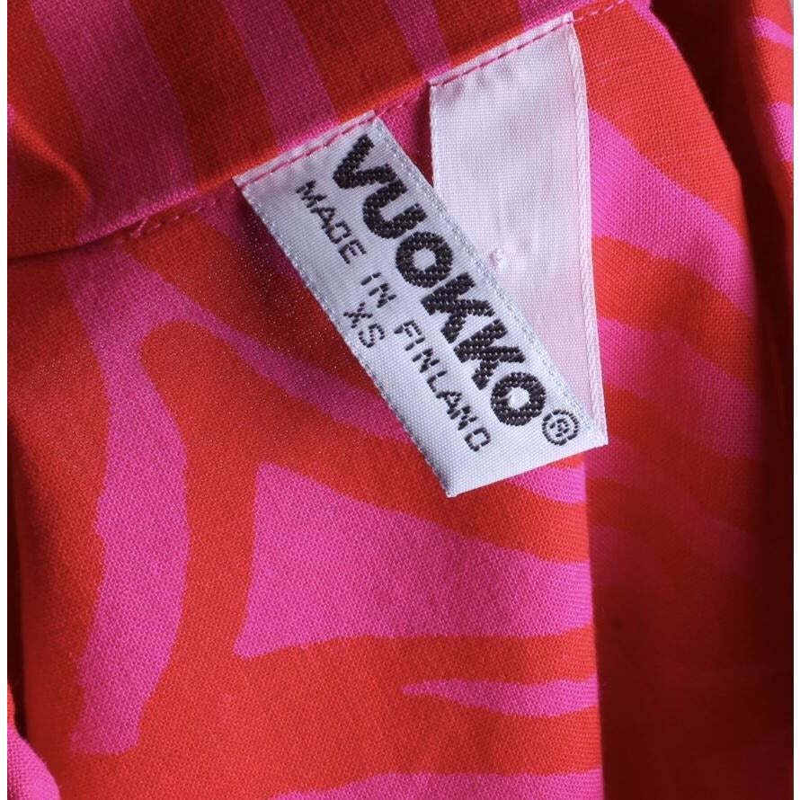 Vtg 60s 70s Vuokko Shirt Iconic Wave Stripe Print Pink Orange Cotton Marimekko
