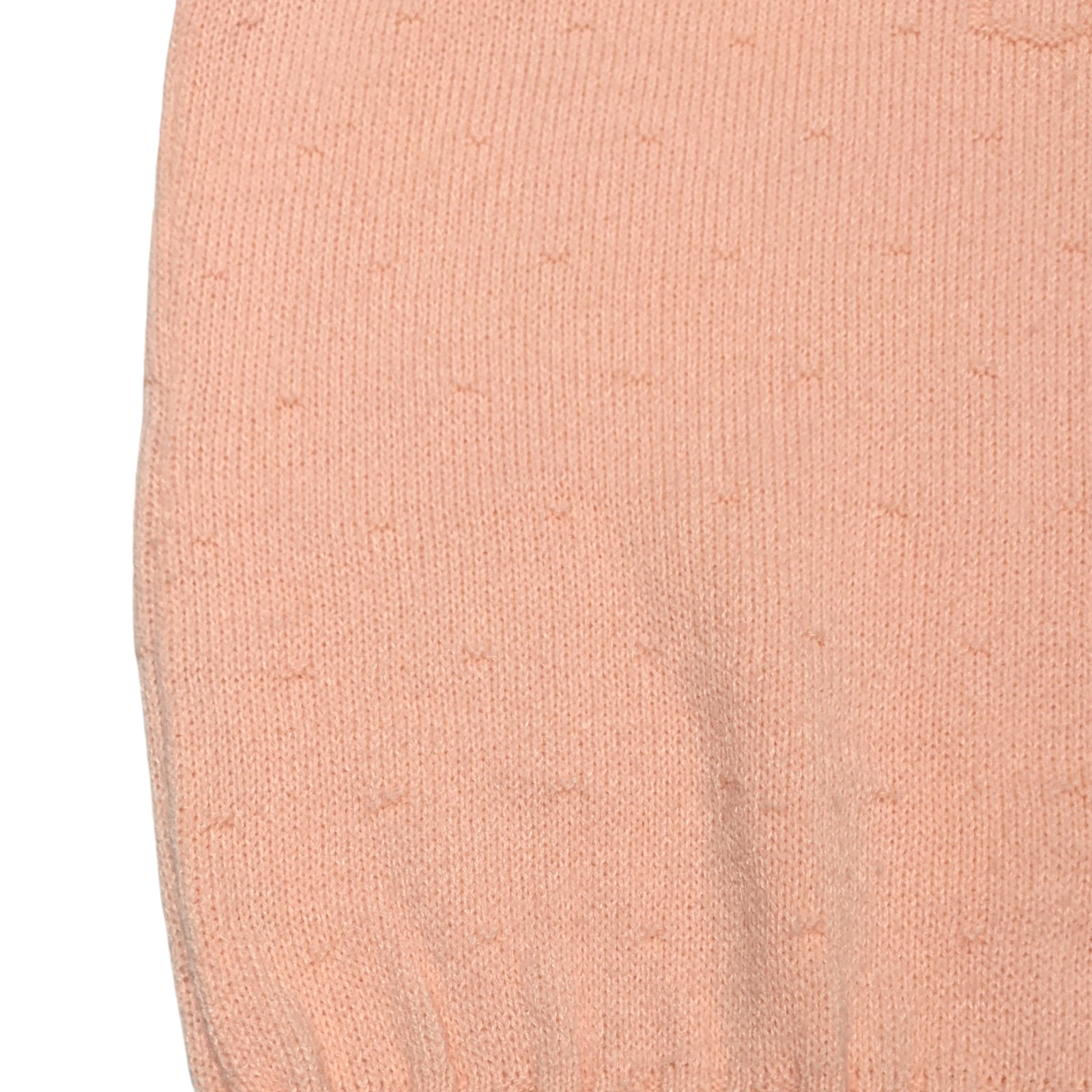 Vintage 1980s Peach Cap Sleeve Sweater Womens L Crew Neck Retro Mall Preppy USA