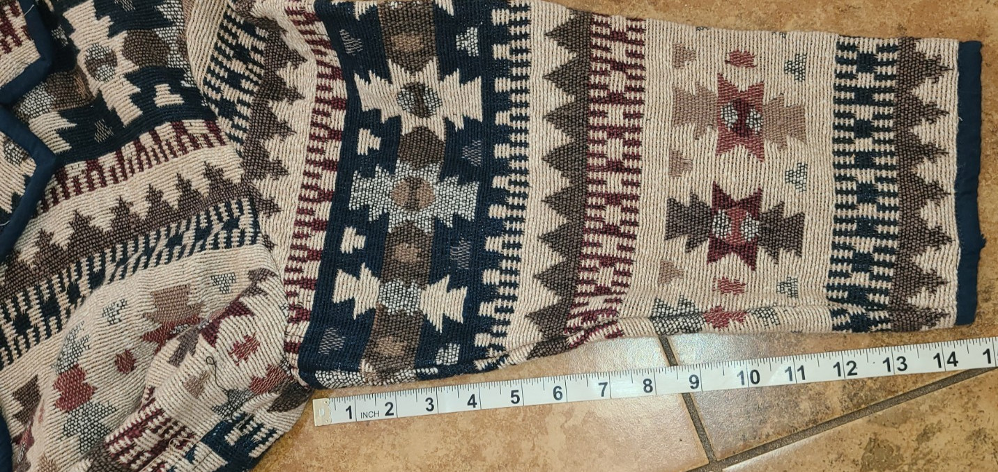 Tapestry Aztec Western Jacket Baja Women’s Large 3 Wood Button