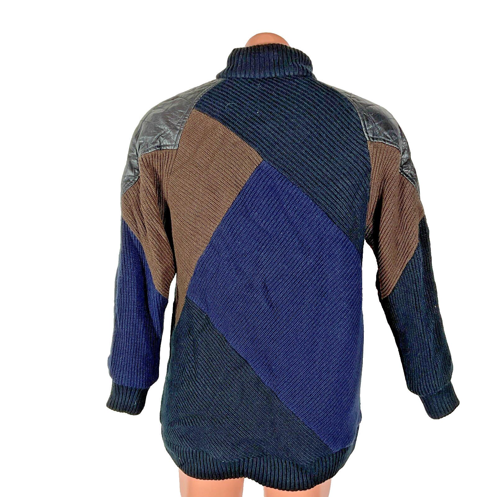 Sweater Coat/Jacket Leather Batwing Aurora International by ABBMOOR 1X Plus VTG