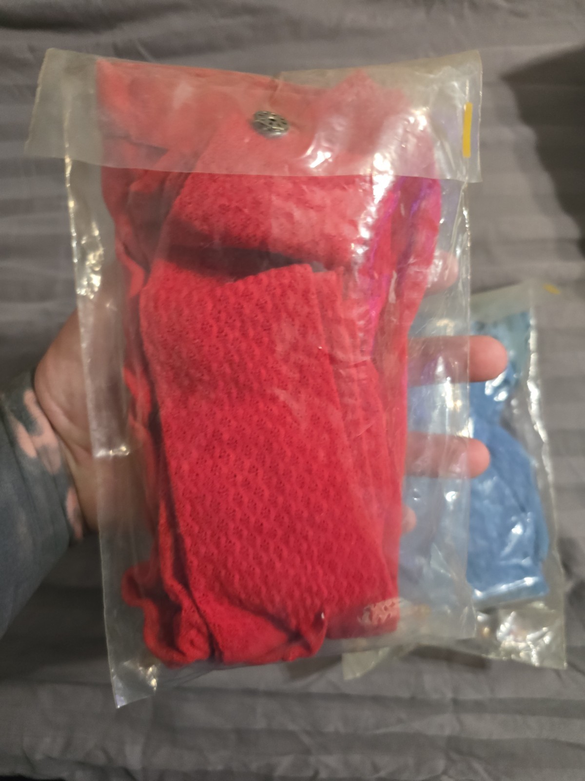 Vtg Lace Tights Forget Me Not Red And Blue Tights Bad Elastic