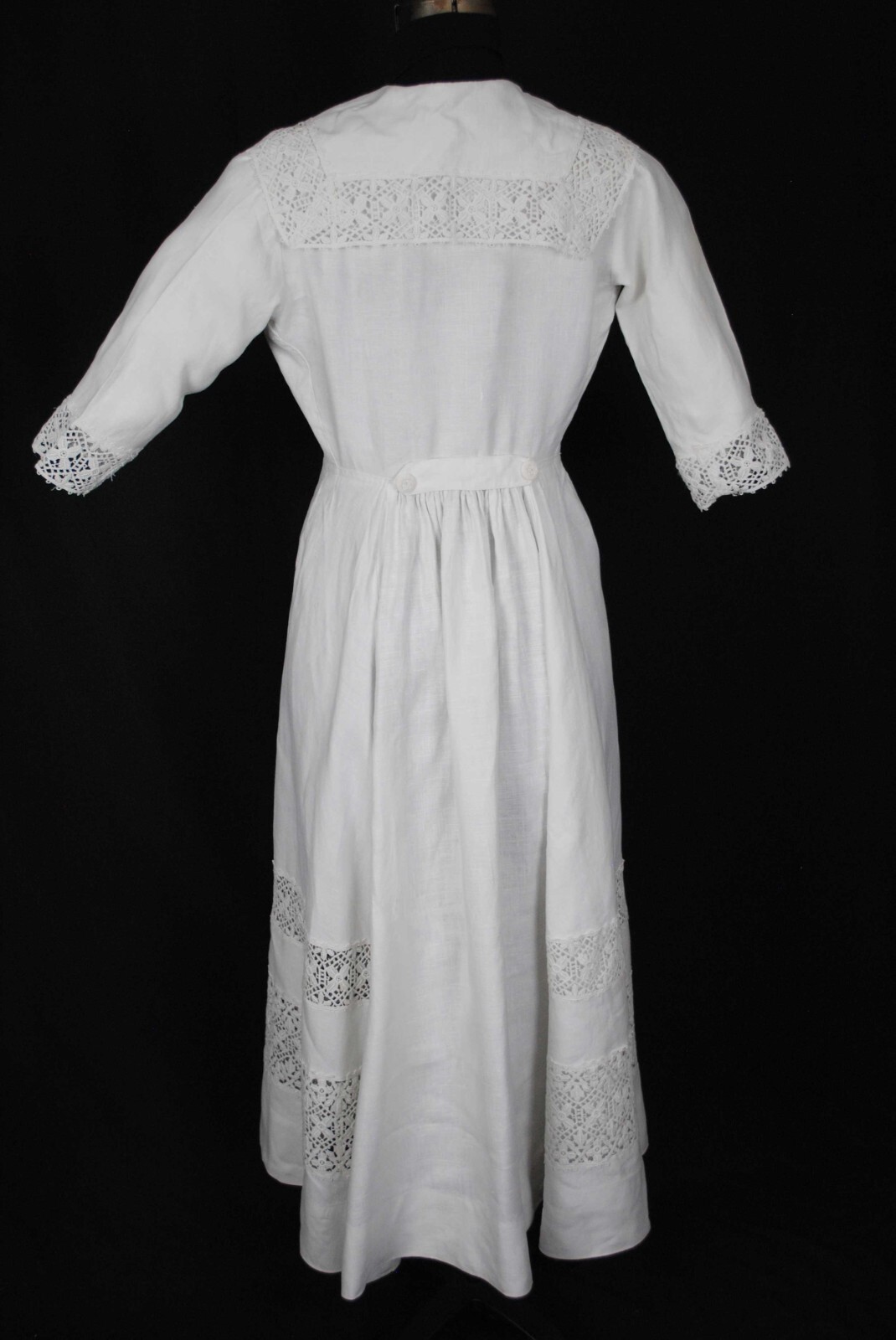 EDWARDIAN LINEN DAY DRESS, 1915-1920