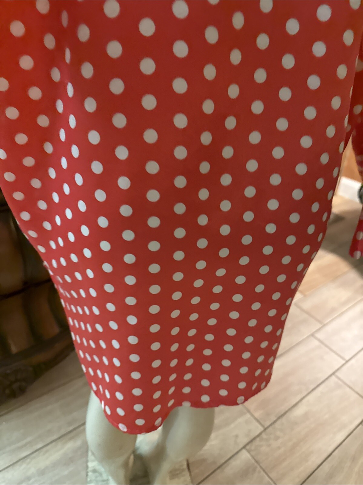 VTG Victoria’s Secret Gold Label Polka Dots Pearl Buttons Sleep ShirtSZ P/S 6b