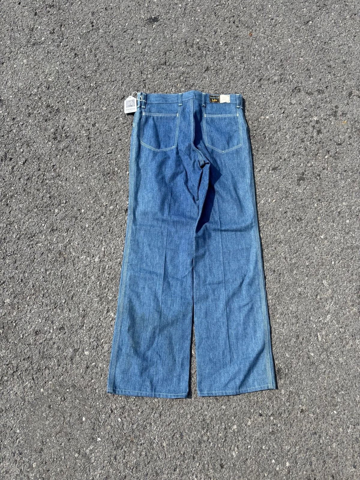 Vintage 1970s Separate-Lees by Lee Flared Denim Jeans with Contrast Stitching