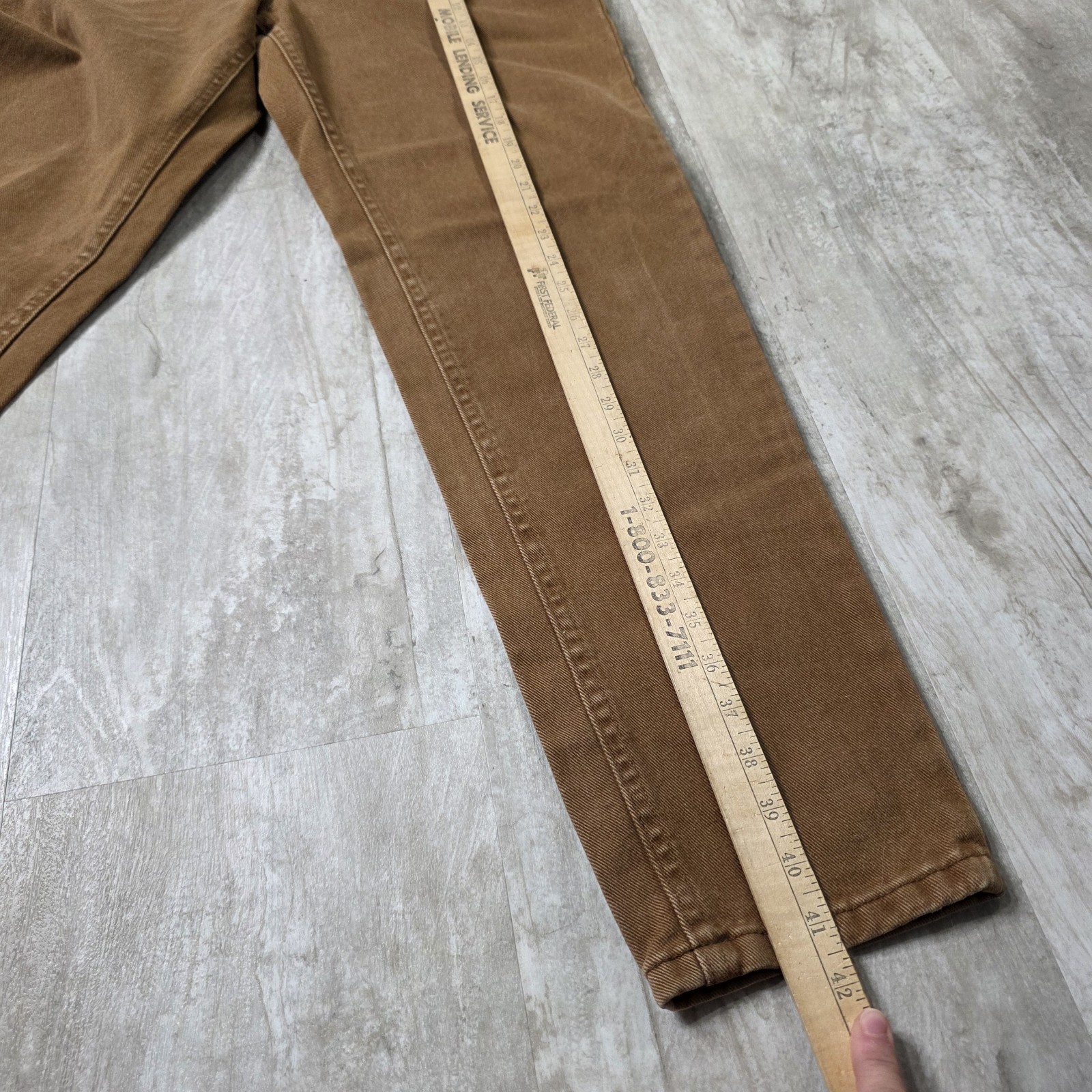 Vintage LEE Rivited Brown Denim Jeans Size 10 Medium