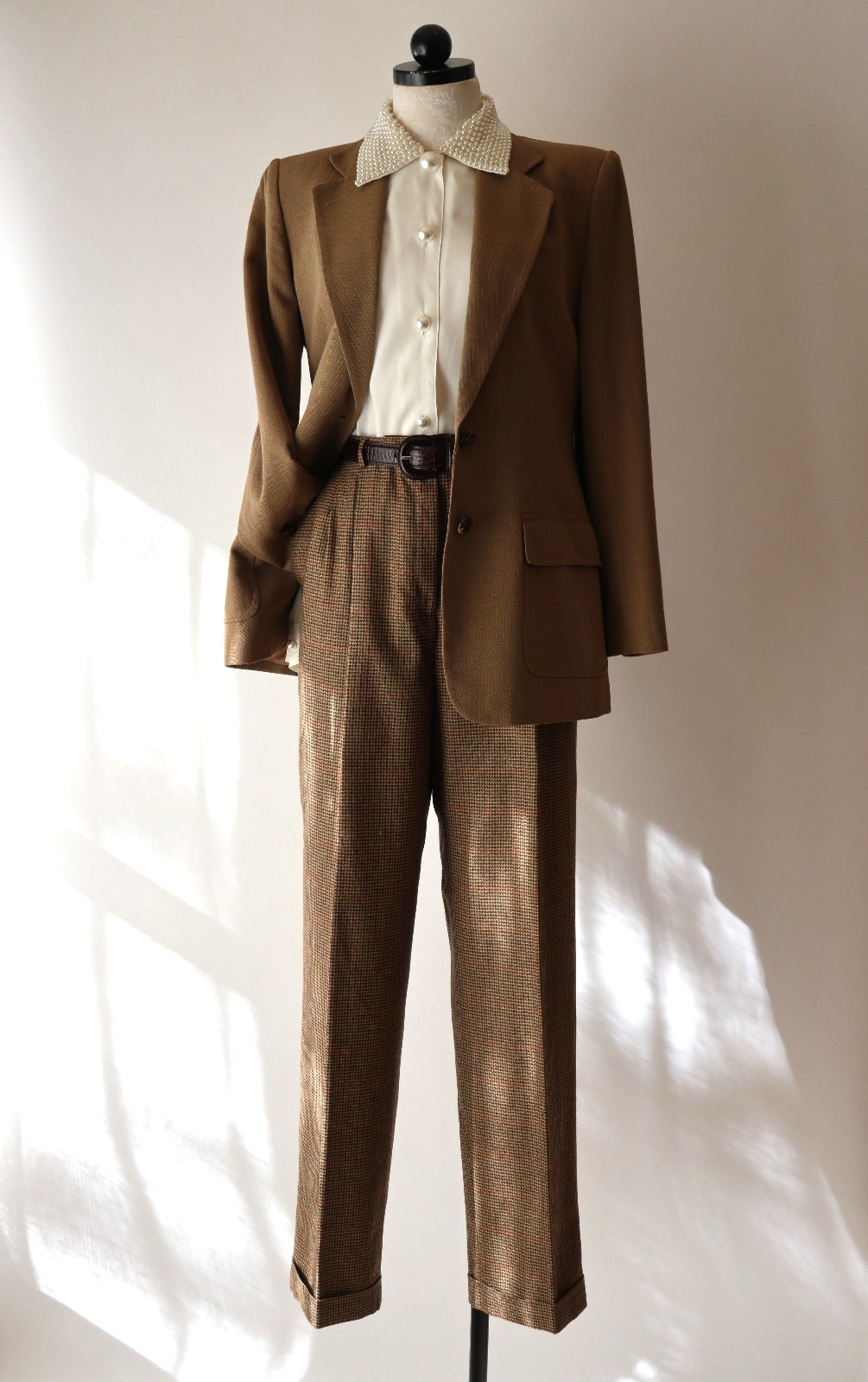 Ralph Lauren Beige Rayon Wool Equestrian Horse Buttons Blazer Jacket Women M