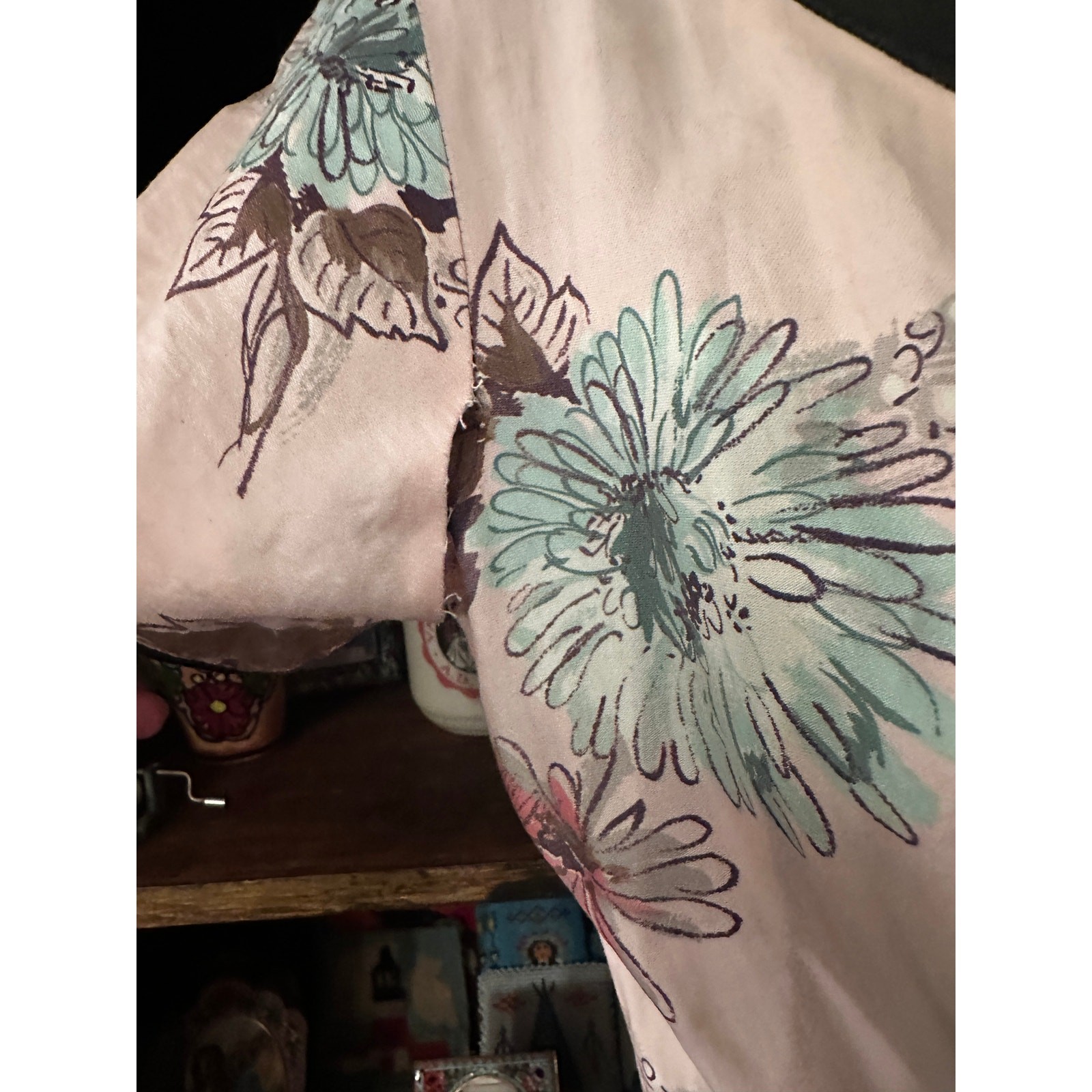 VINTAGE 40’s 50’s CUSTOM NEW LOOK SHIRTWAIST COTTON FLORAL DRESS