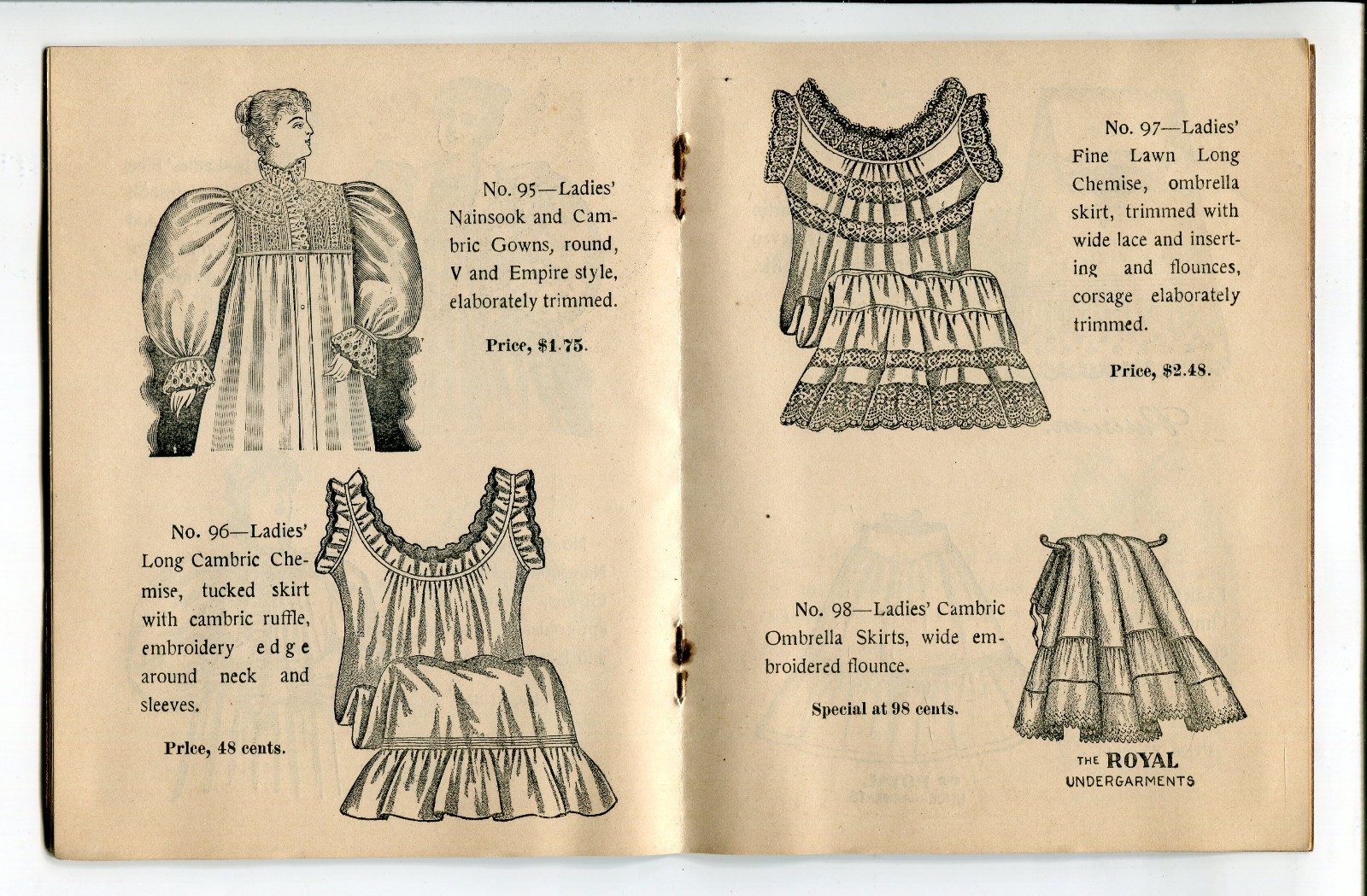 1898 Women’s Undergarments Booklet, Valuable Hints for Ladies Only, Espenhain Co