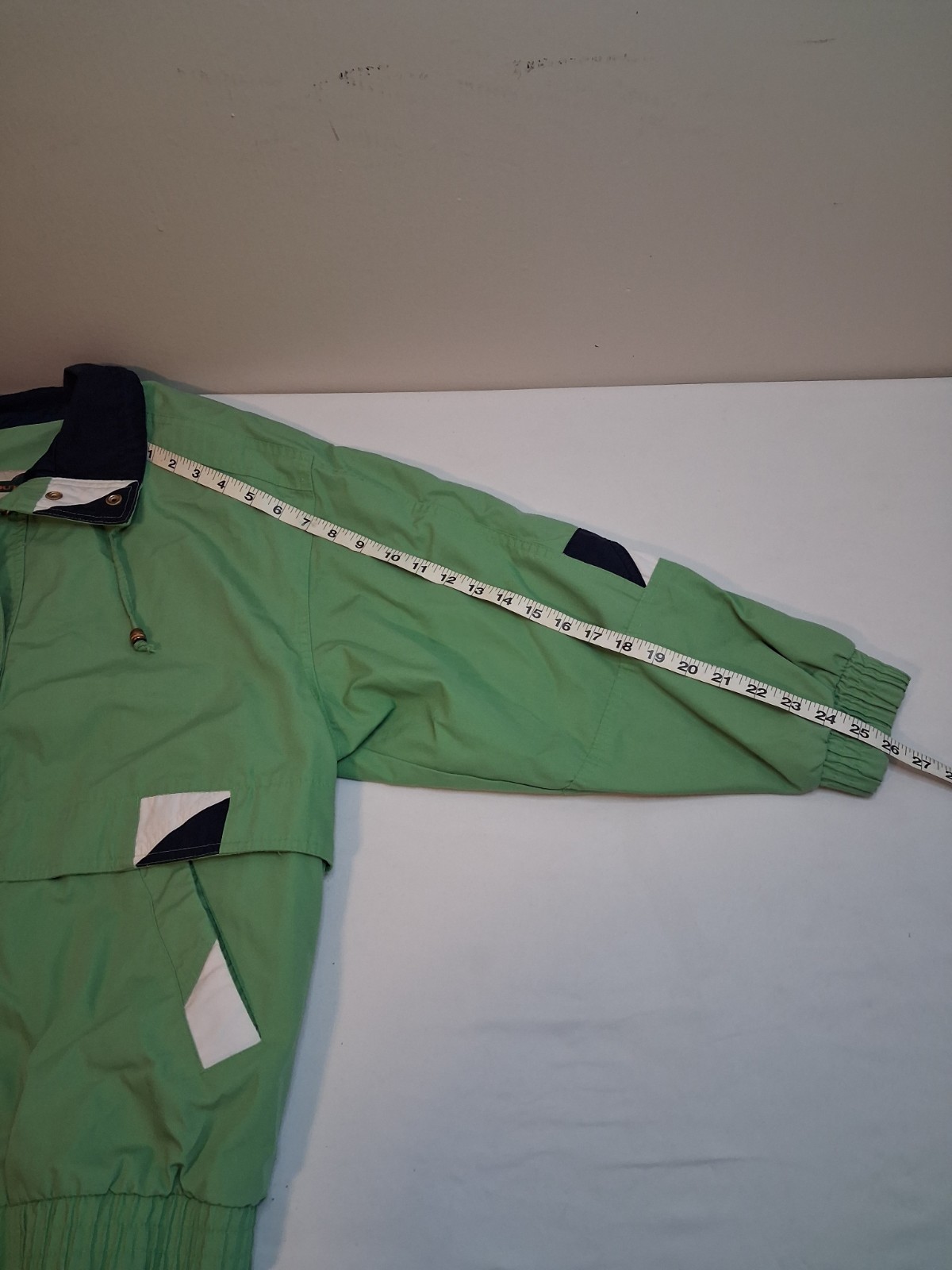 Out Brook Women’s Vintage 80S jacket light green L Padded shoulders