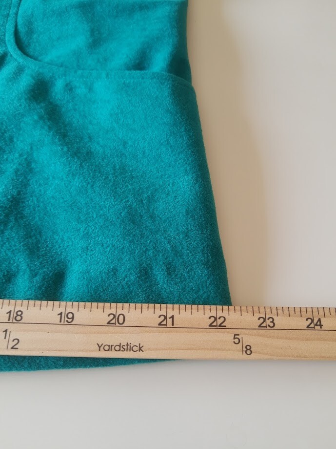 Vtg Donovan Galvani 70s 80s Teal Green Faux Suede 2-Pc Skirt Jacket Suit 14