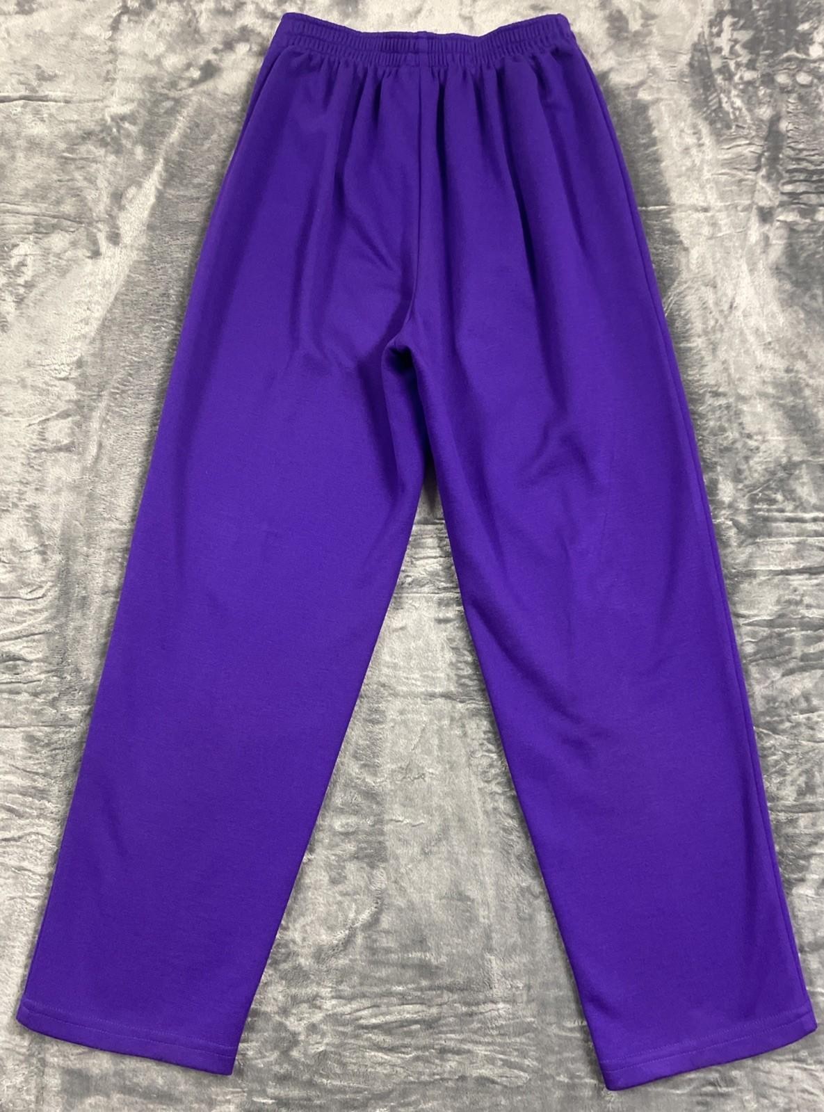 Vintage CLIO Purple Knit 2 Pc Suit Set Jacket Pants Women Small Made USA EUC