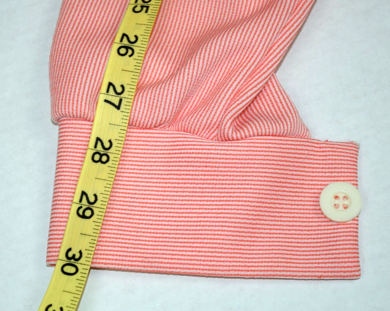 Vintage Top Pants Set Ecco Bay Size S/M 70s Red White Candy Stripe Poly Made USA