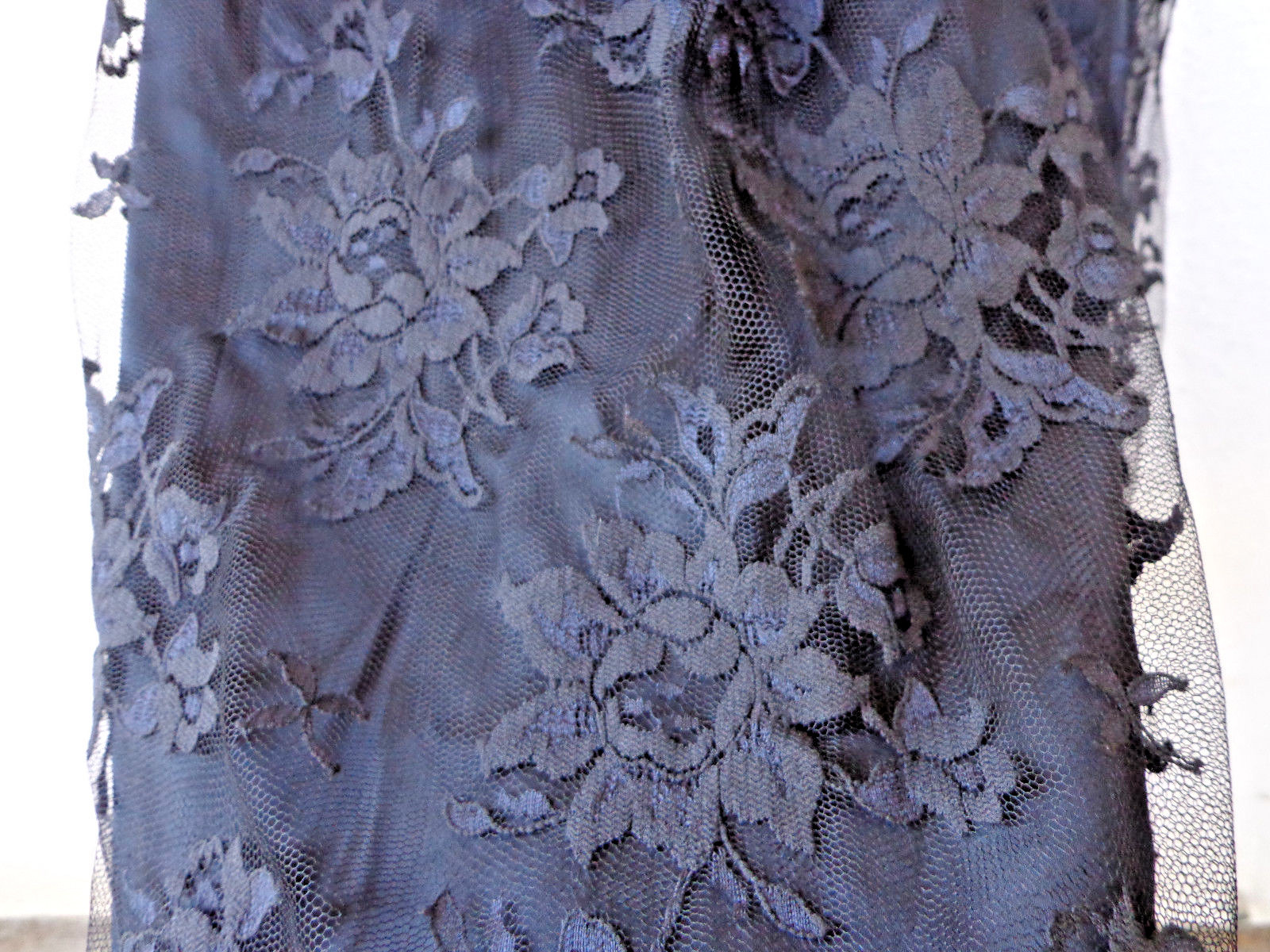 VTG 80s PROM DRESS Strapless Lace Tulle Velvet HUGE BOW Sequins Full Skirt NWT