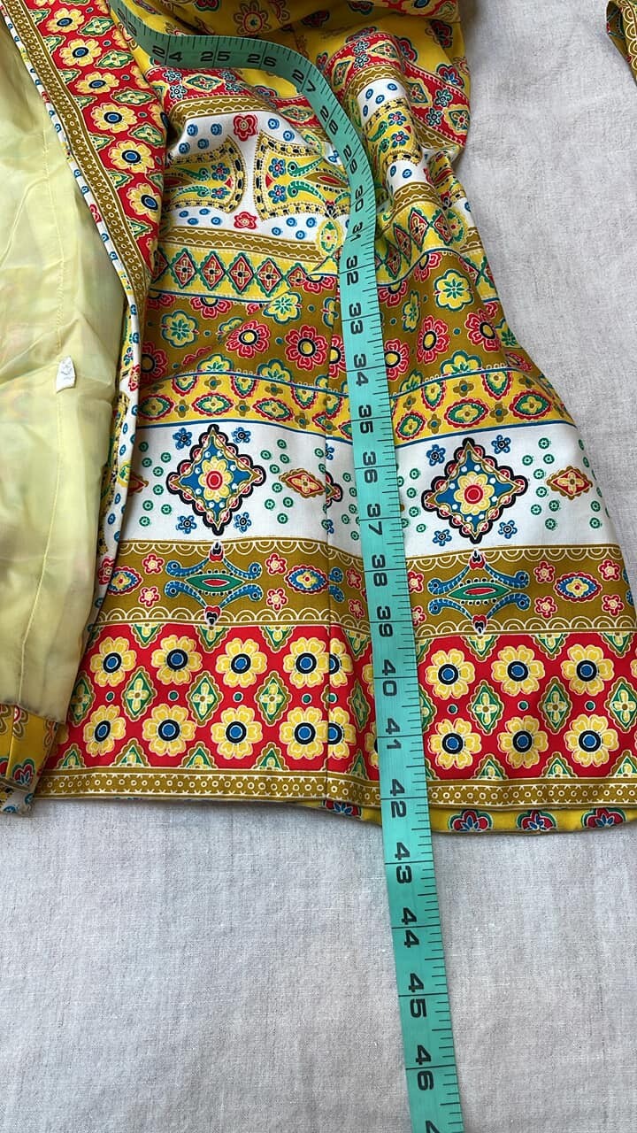 Vintage Gorgeous 1970’s floral faux patchwork maxi skirt by Papillon