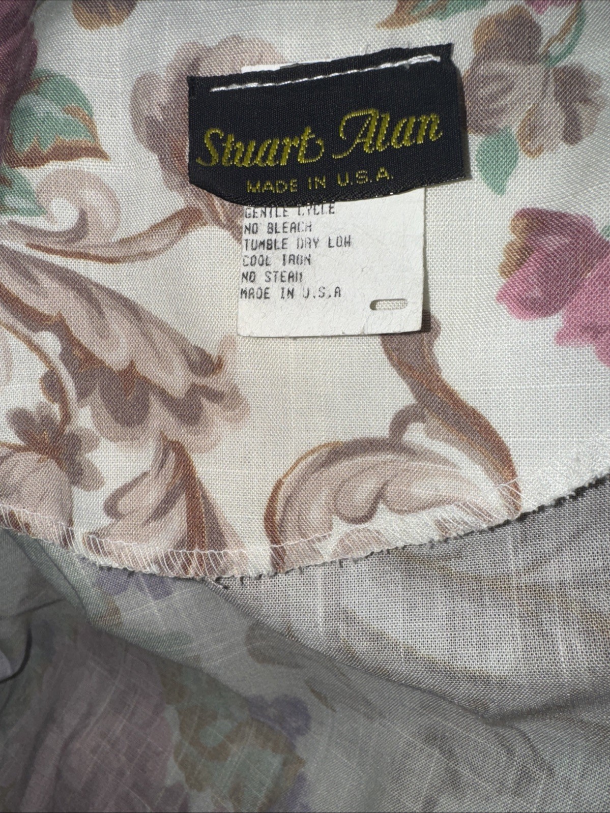 VTG 80s Shirt Dress Stuart Alan Floral Midi A-Line Size 10 Short Sleeve Pockets