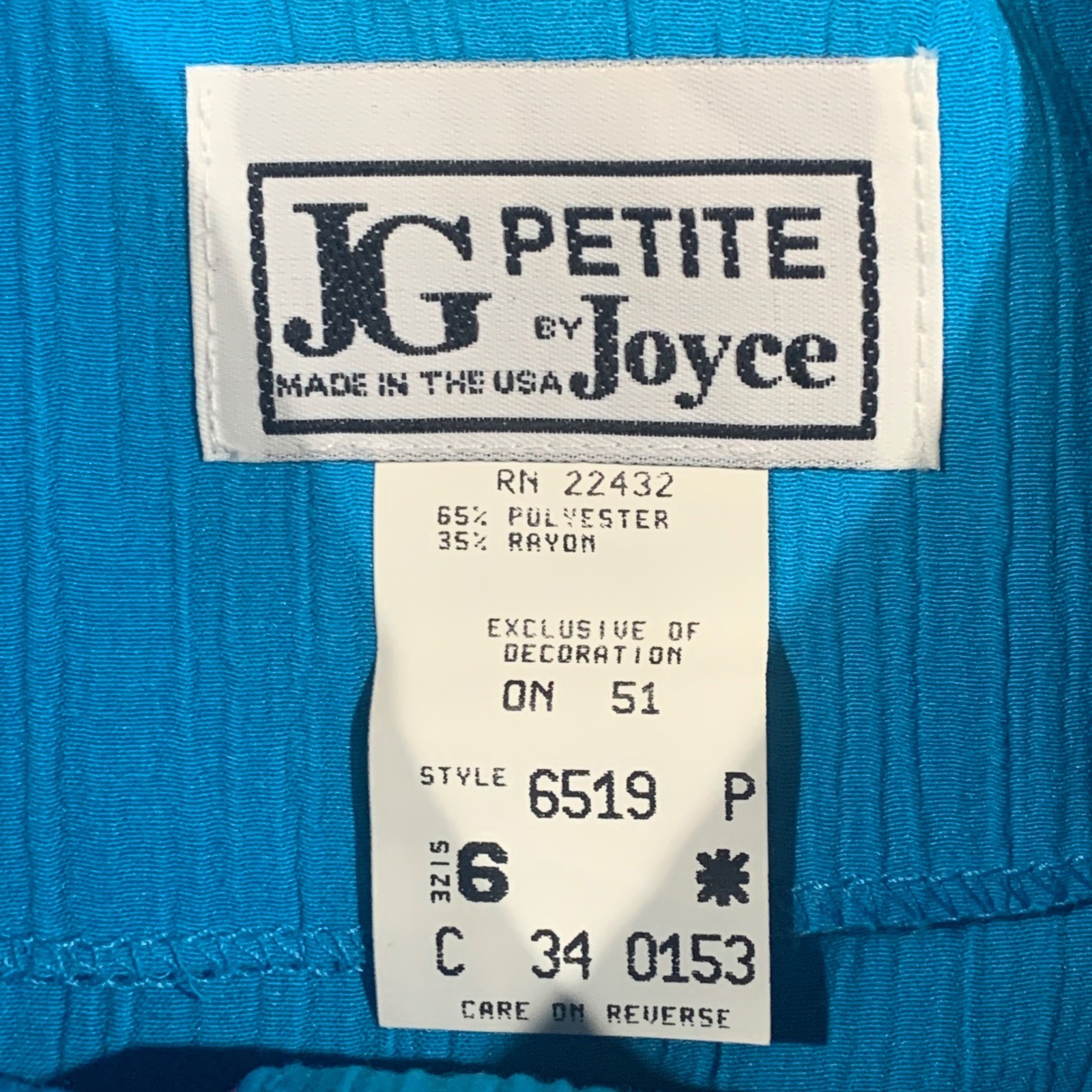 JG Petite by Joyce 3pc Suit Set Womens 6 8 Pink Blue Green 80s VTG Colorblock