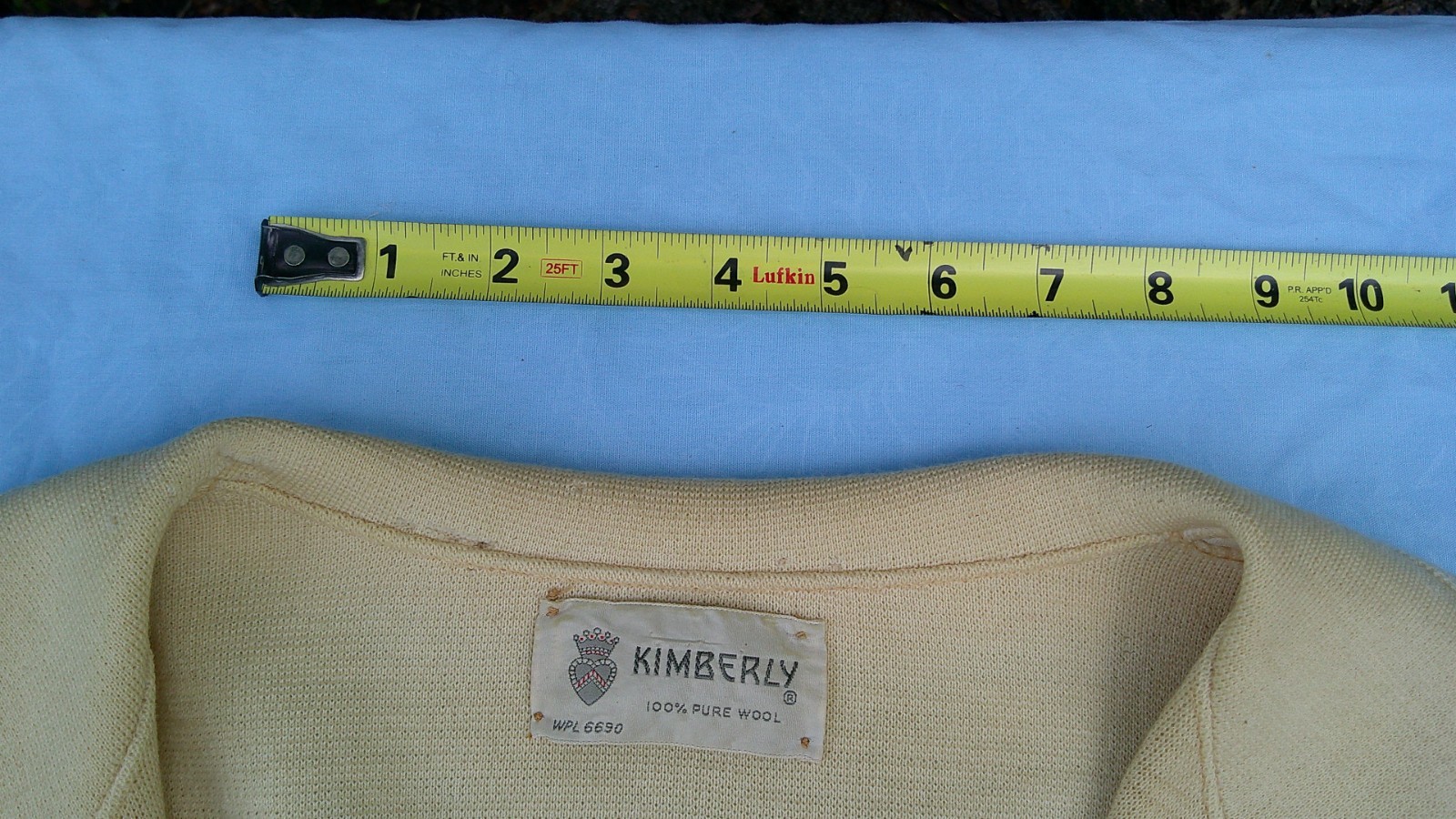 VTG Women Kimberly 100% Wool Floral Applique Open Front Sweater Jacket Damaged