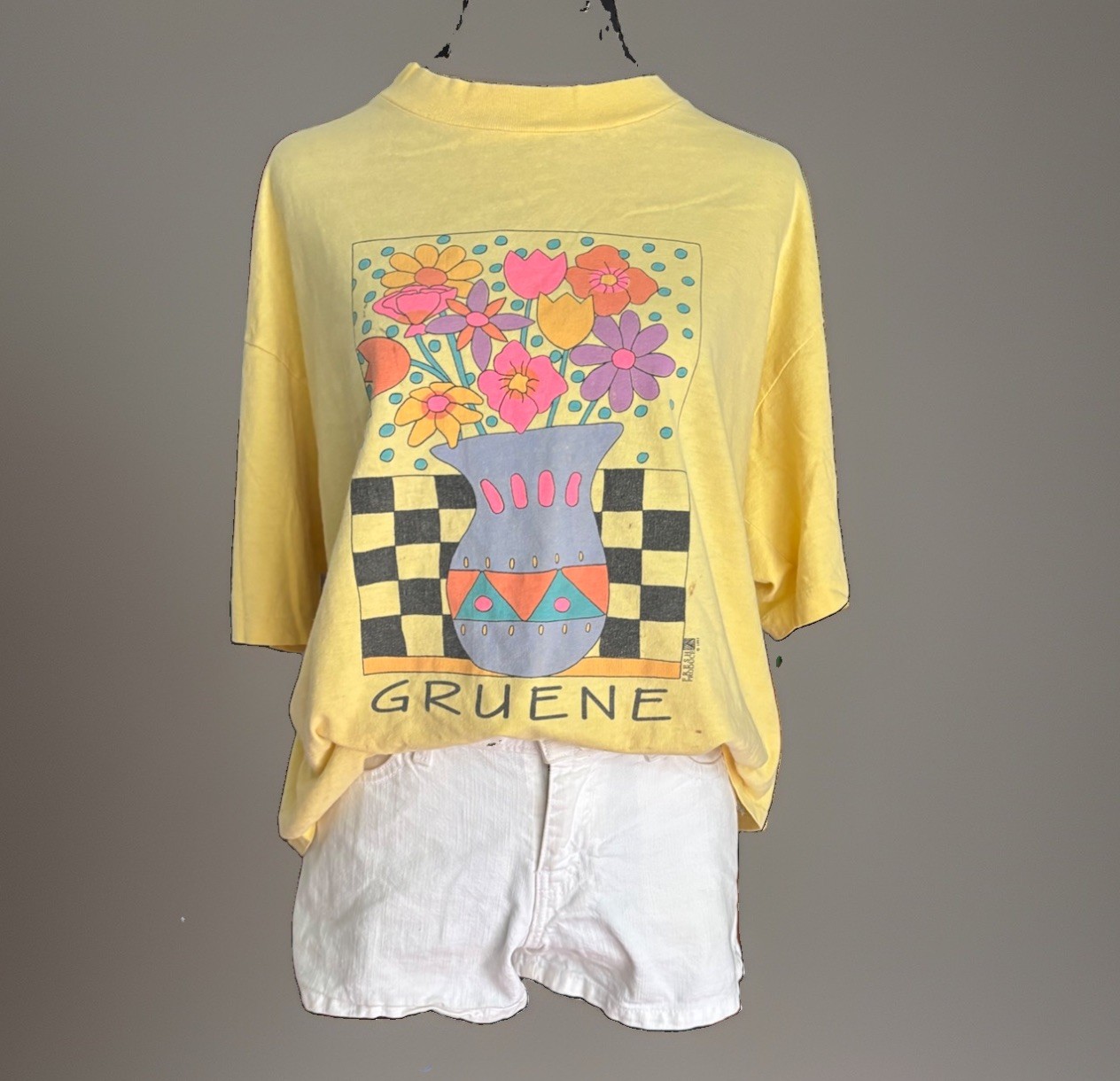 VTG 1991 Fresh Produce Oversized Super BOXY Flower Tee.